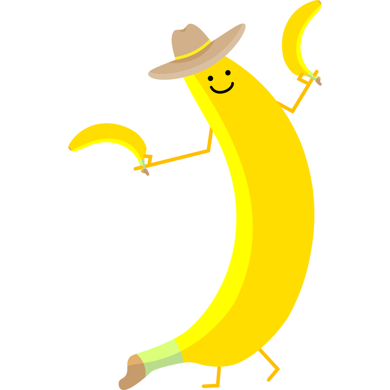 Lustige Banane als Cowboy Lustige Banane als Cowboy