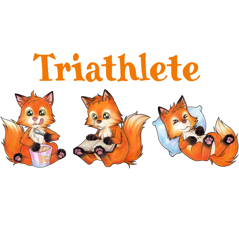 Triathlete - Eating Reading Sleeping - Cute Fox Triathlete - Eating Reading Sleeping - Cute Fox