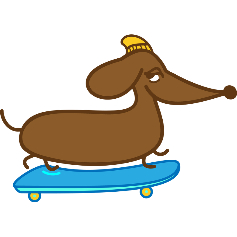 Skater Dackel - Skateboard Skater Dackel - Skateboard