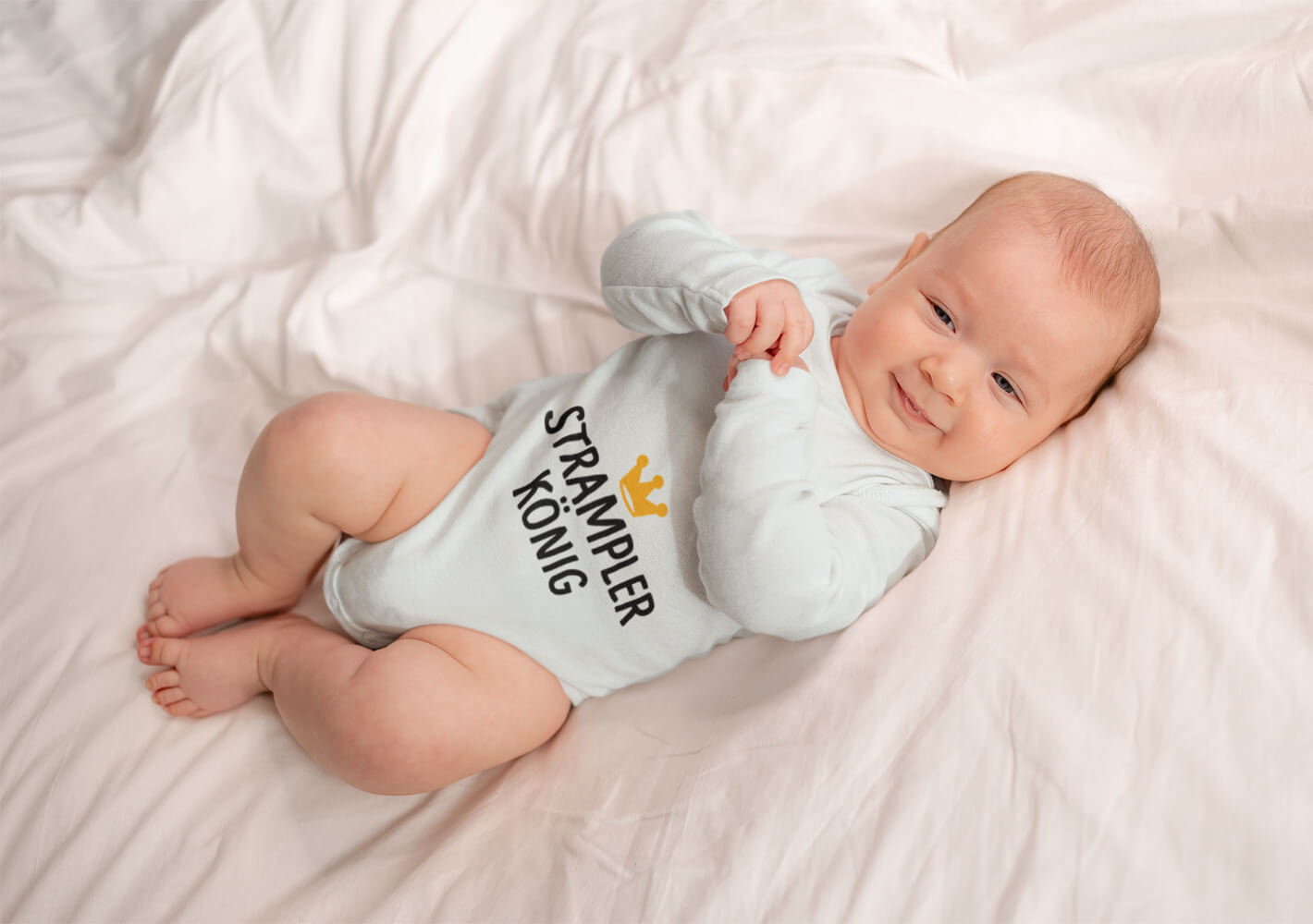 Baby Body mit Aufdruck Strampler König