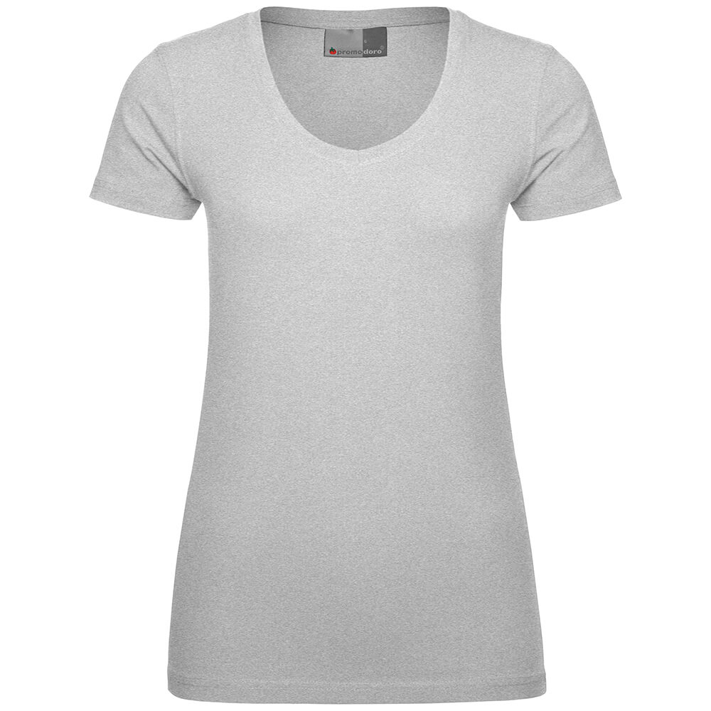 Frauen Slim Fit T-Shirt mit V-Ausschnitt