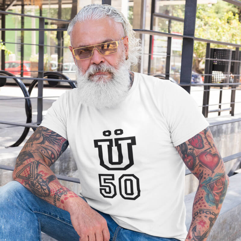 T-Shirt mit Aufdruck Ü50