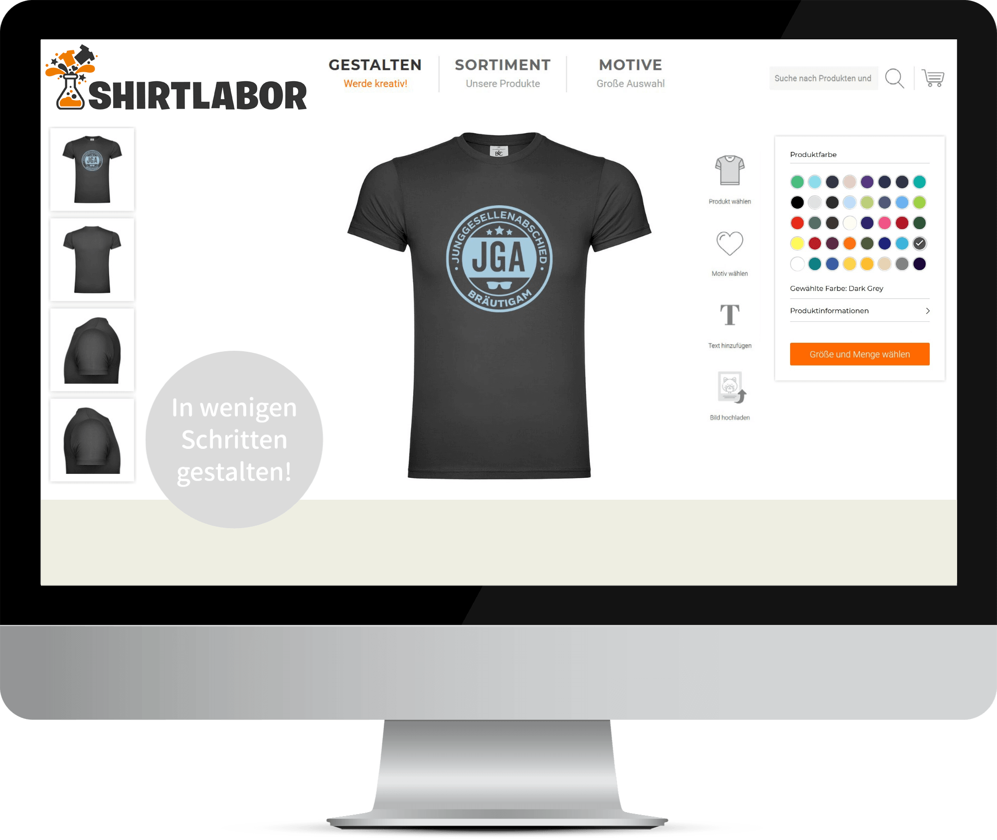 Jetzt selbst gestalten Wie kann man Junggesellenabschied T-Shirts selbst gestalten - Wähle Dein JGA T-Shirt zum Bedrucken