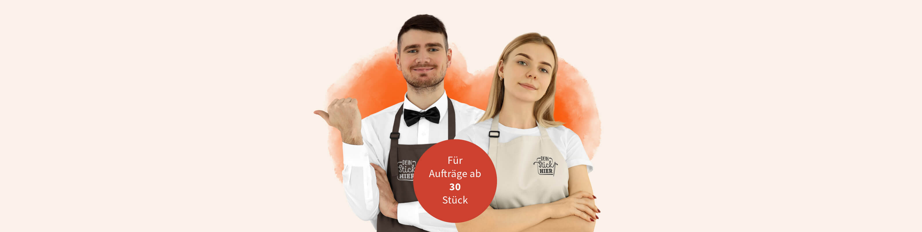 Schürzen besticken mit eigenem Design oder Logo