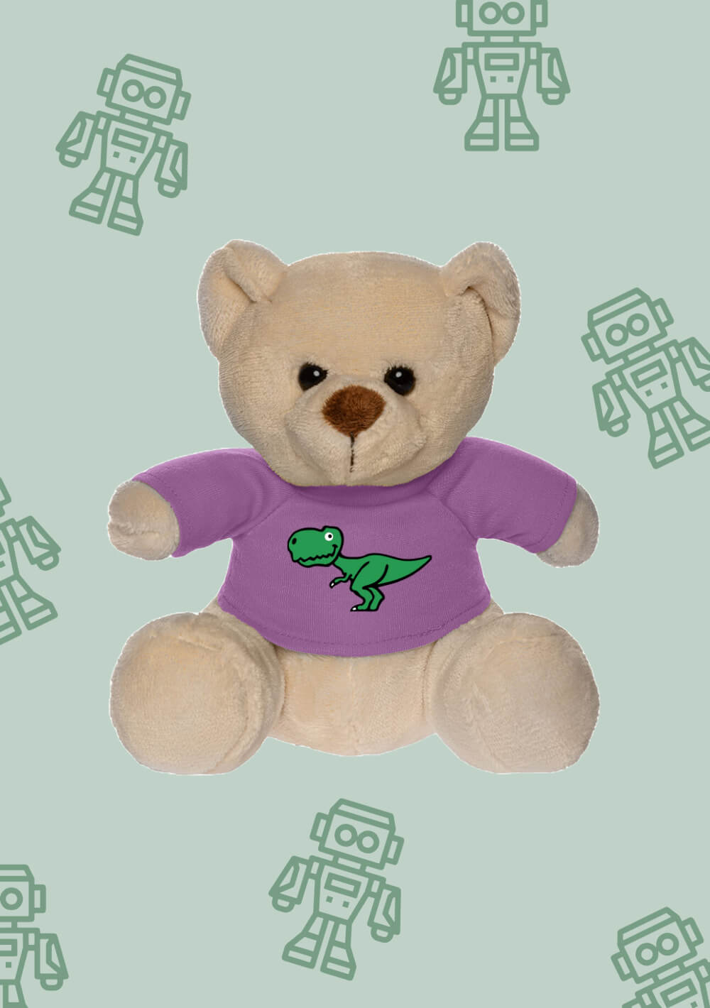 Teddy mit Grafik bedruckt