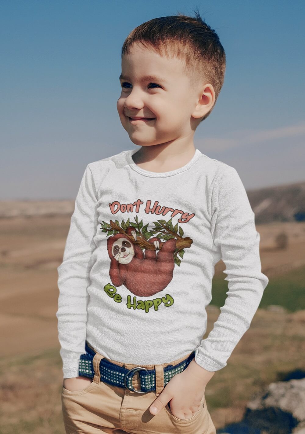 Langarmshirt für Kinder mit Aufdruck