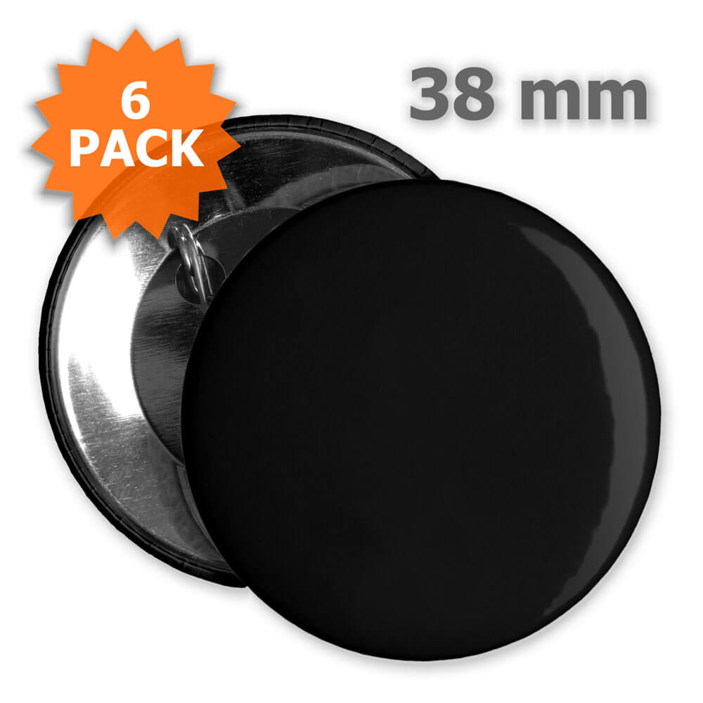 Button 38 mm - 6 Stück Button 38 mm - 6 Stück