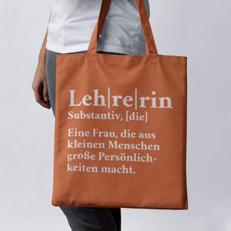 Tasche für Lehrerin bedruckt