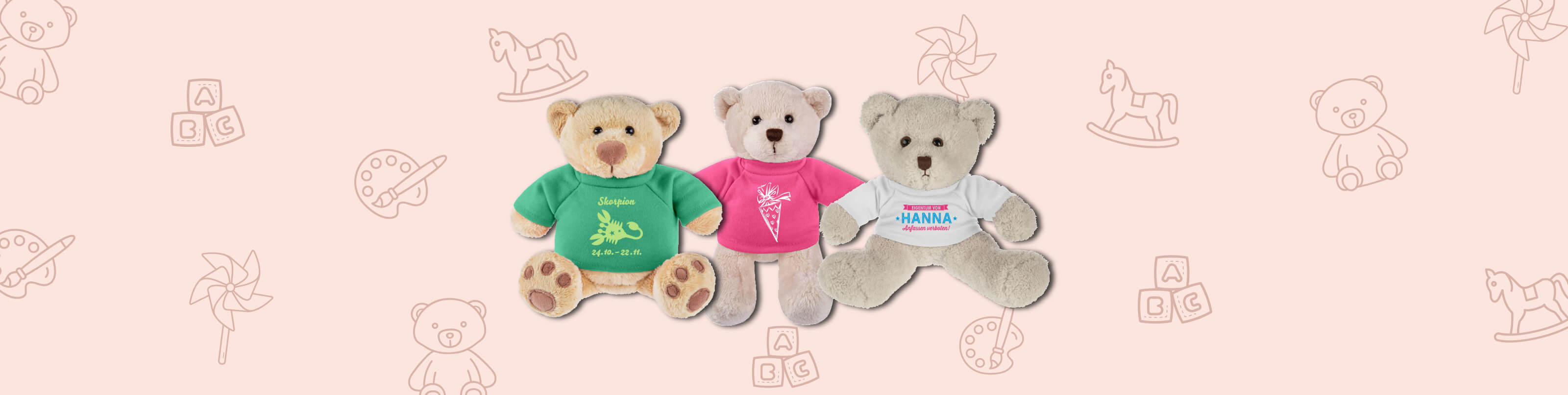 Gestalte Deinen Teddy Teddy mit Namen oder und Foto selbst gestalten und bedrucken