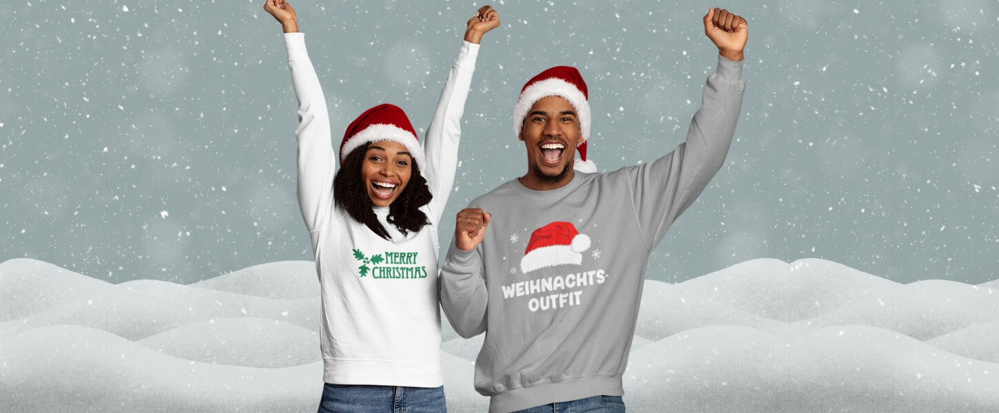 Pullover mit Weihnachts-Aufdruck