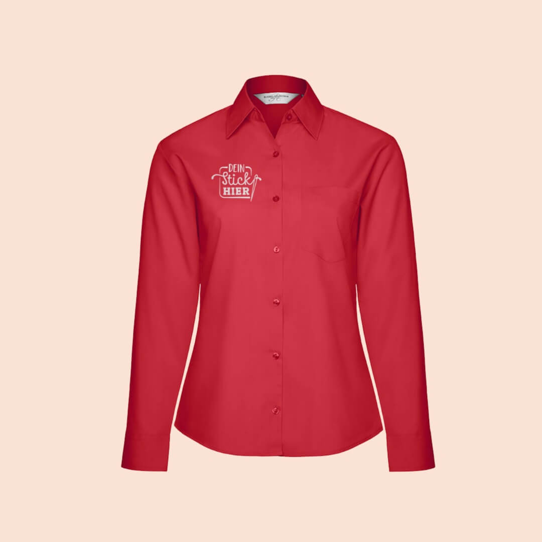 Bluse in Übergröße mit Stickerei