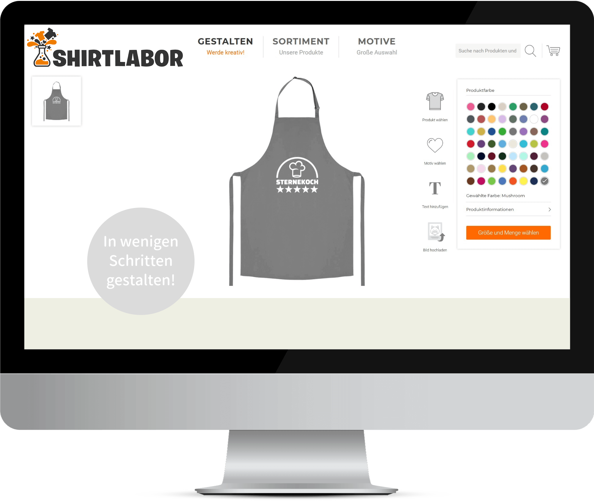 Jetzt Schürze gestalten Wie kann man Schürzen selbst gestalten - Wähle Deine Schürze zum Bedrucken