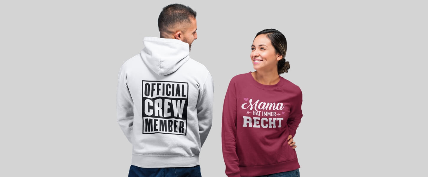 Individuell bedruckte Hoodies