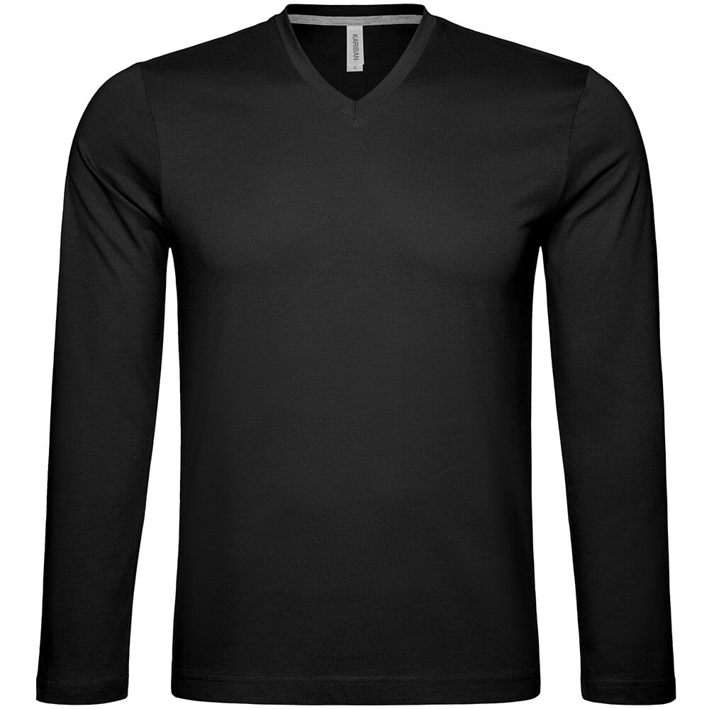 Männer V-Ausschnitt Langarmshirt