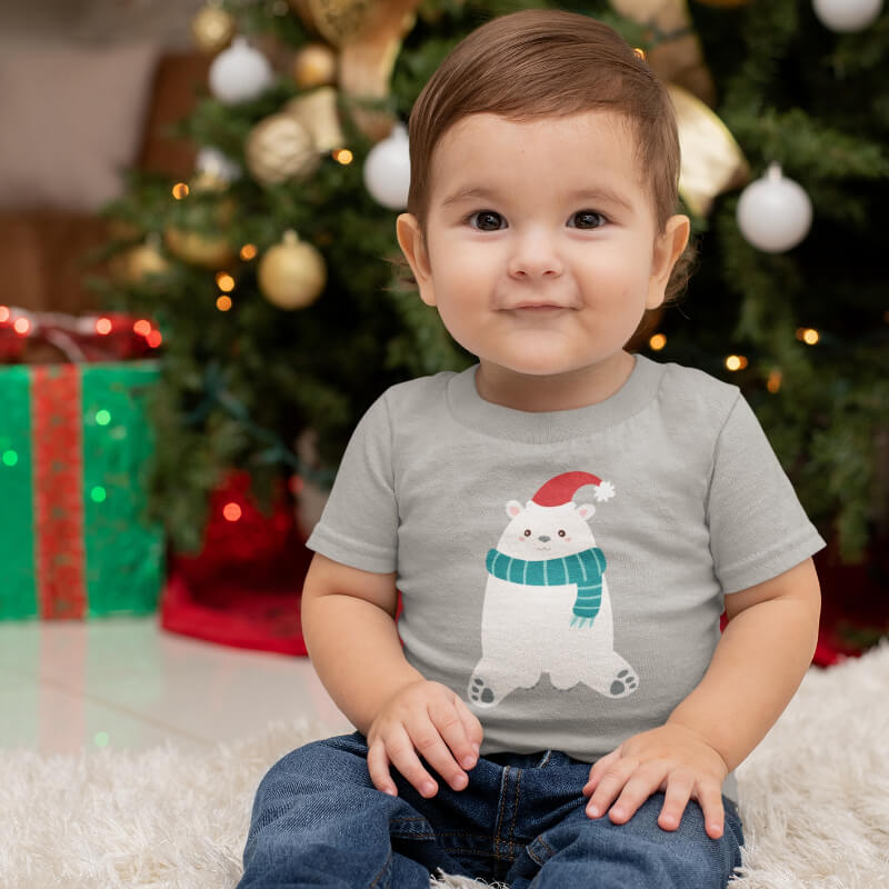Baby T-Shirt mit Weihnachts-Aufdruck