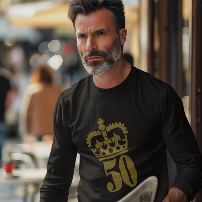 Langarmshirt mit Aufdruck zum 50. Geburtstag