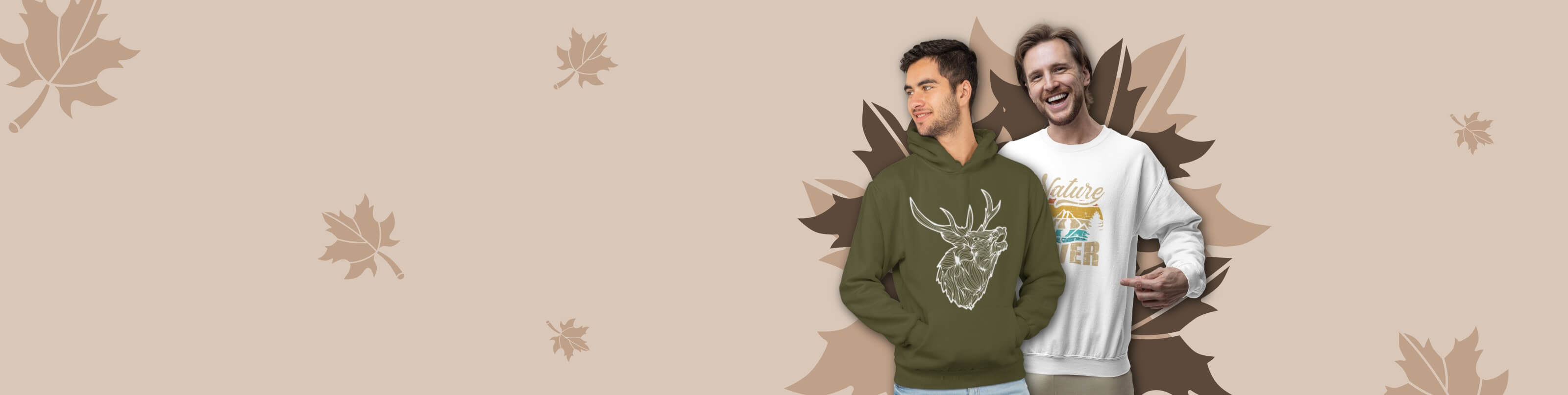 Bedruckte Hoodies mit Natur-Motiven