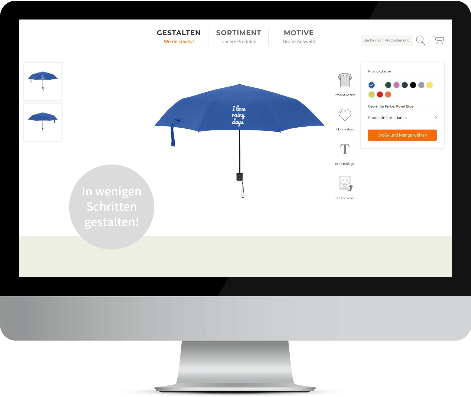 Wie kann man Regenschirme selbst gestalten - Wähle Deinen Regenschirm zum Bedrucken