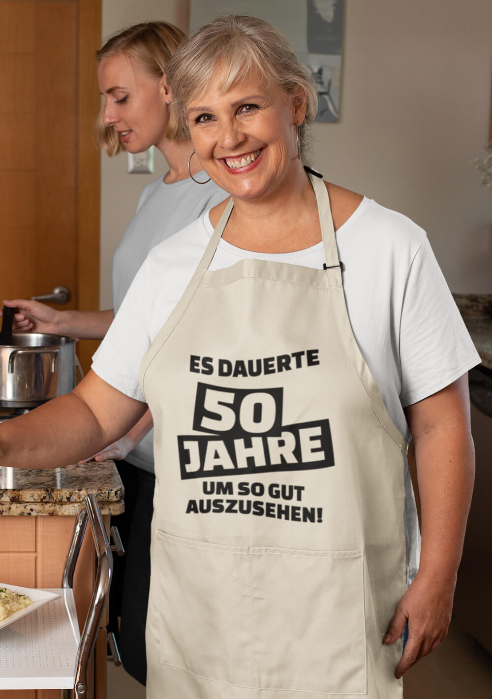 Schürze bedrucken mit Motiv zum 50. Geburtstag