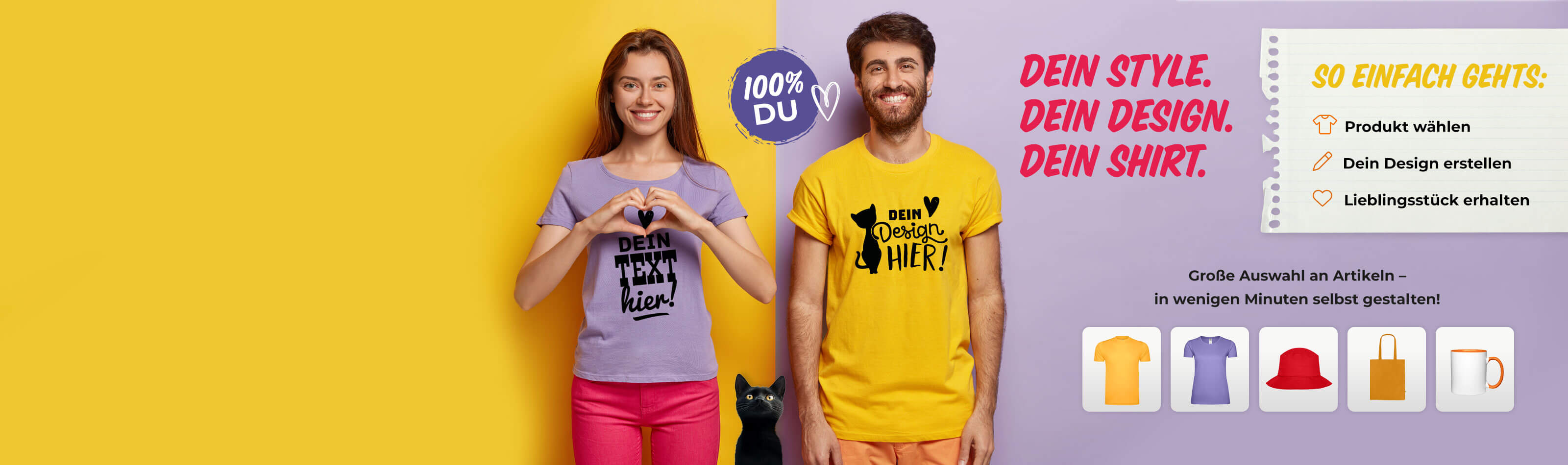 T-Shirts online selbst gestalten im Shirtlabor Konfigurator