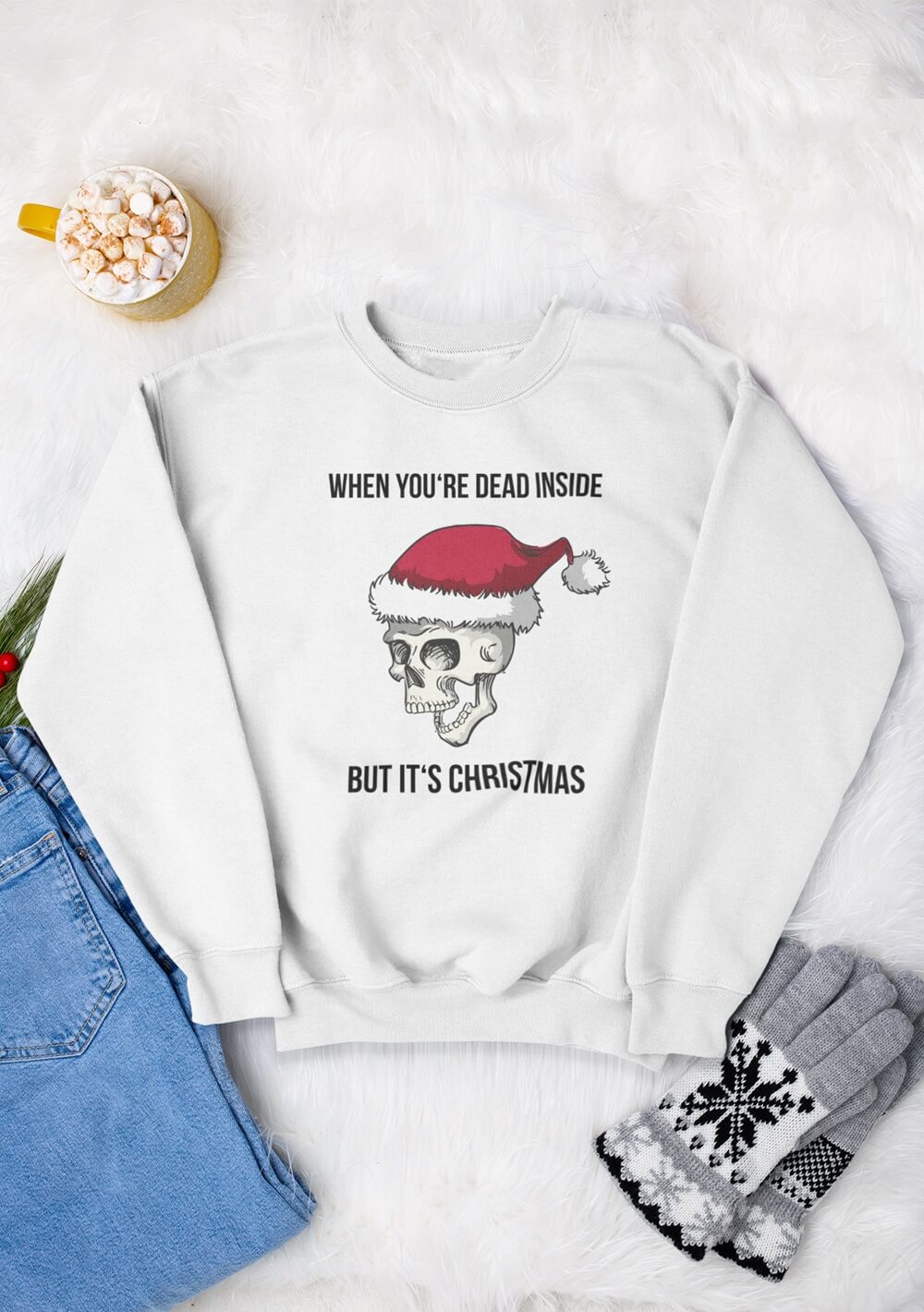 Pullover bedrucken mit Weihnachts-Motiv