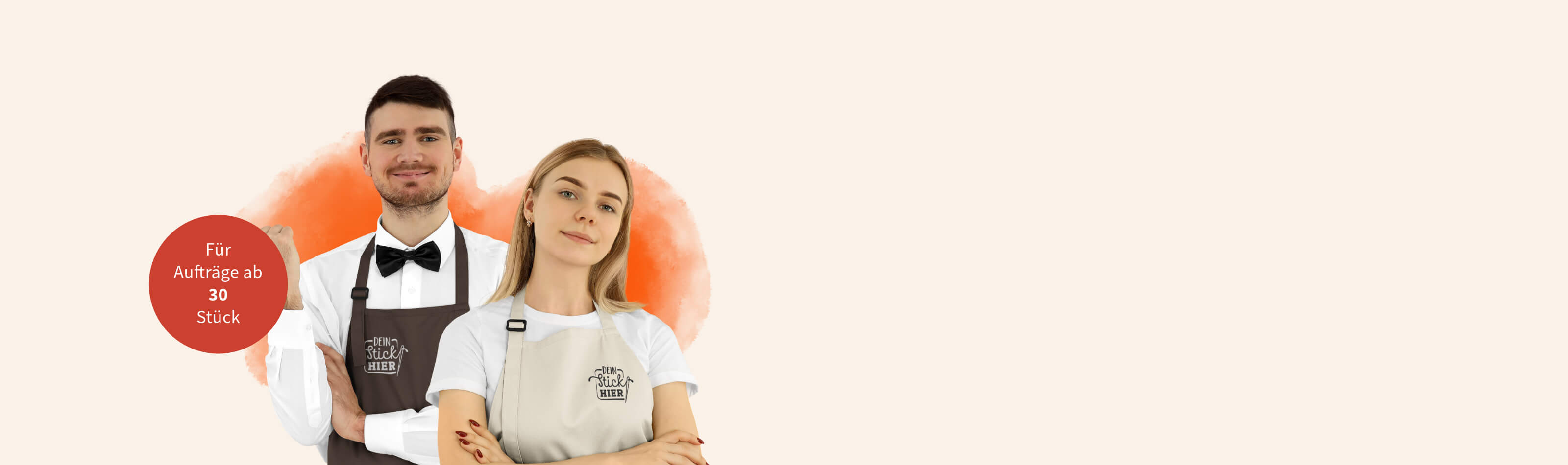 Schürzen besticken mit eigenem Design oder Logo