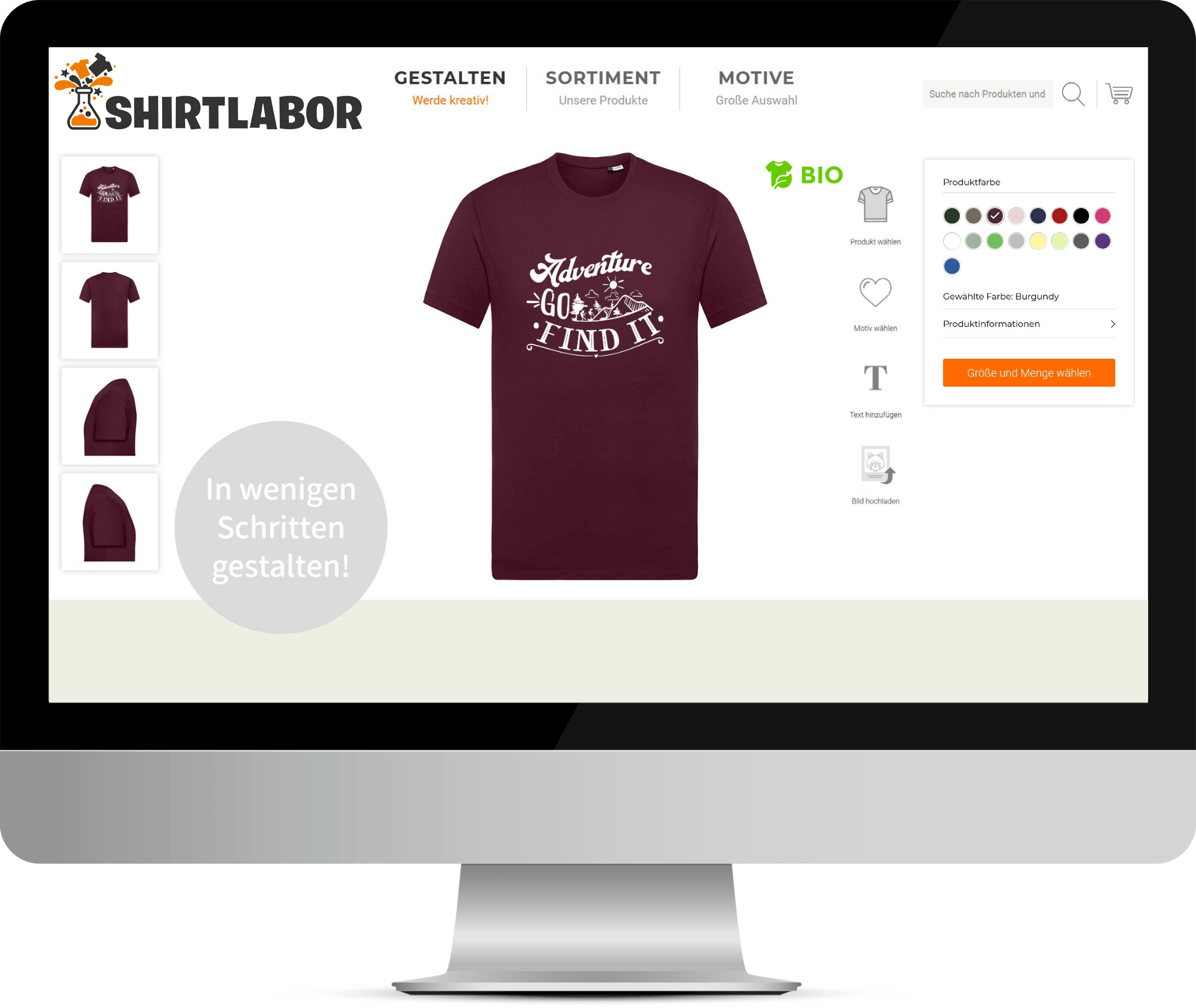 Jetzt Bio-Shirt gestalten Wie kann man Bio Shirts selbst gestalten - Wähle Dein Bio Shirt zum Bedrucken