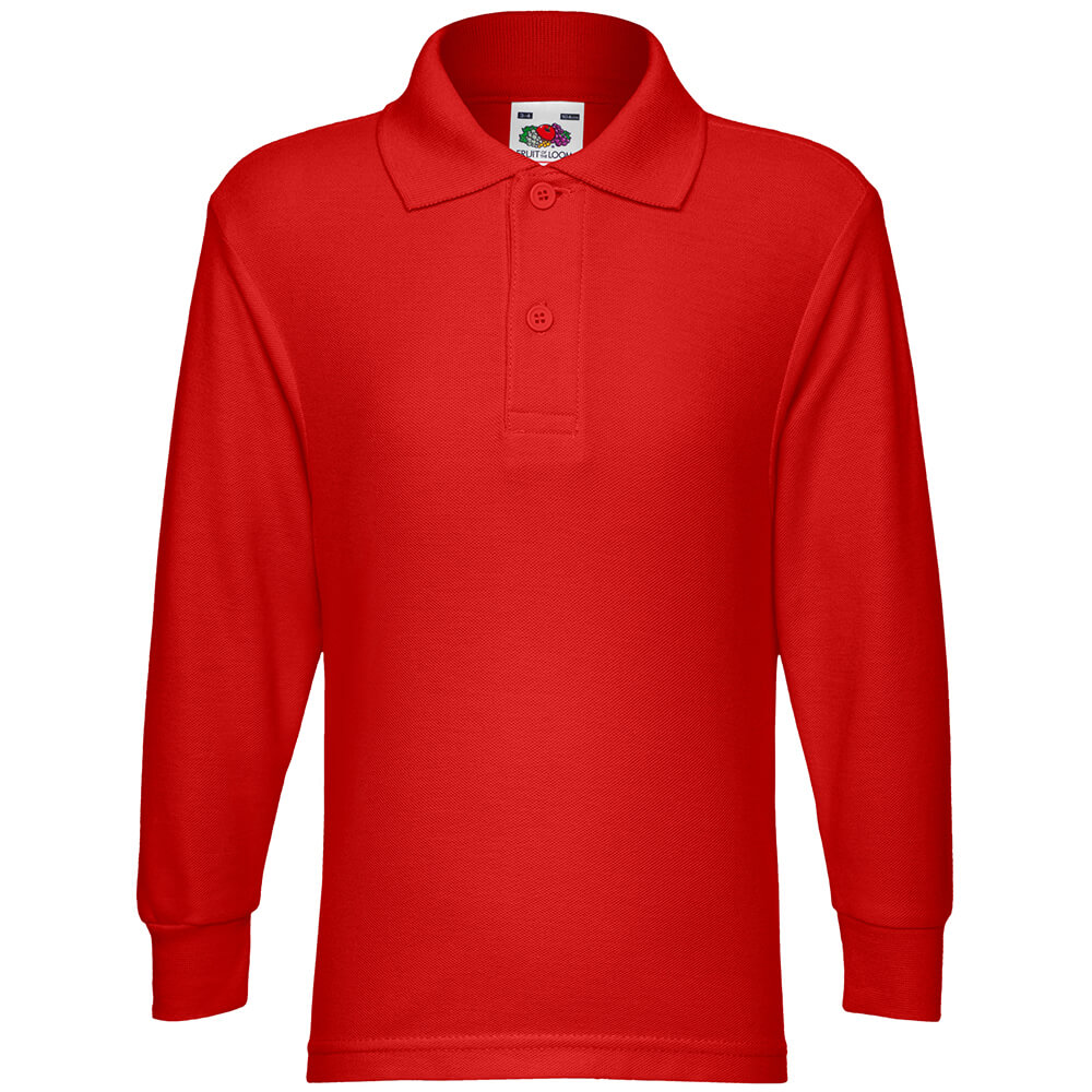 Kinder 65/35 Langarm Poloshirt