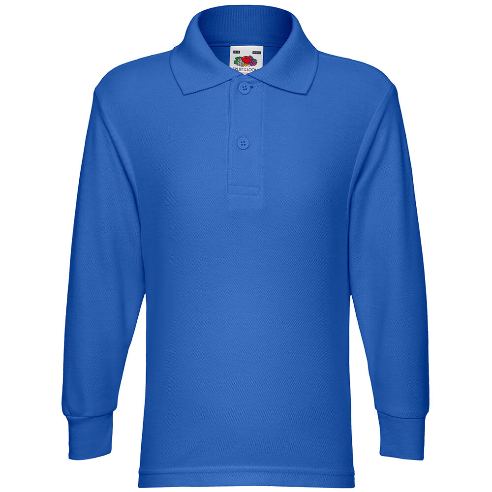 Kinder 65/35 Langarm Poloshirt
