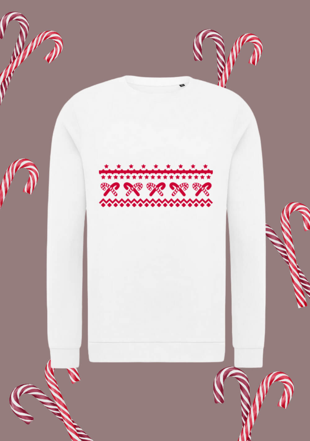 Weihnachtlicher Sweater mit Aufdruck