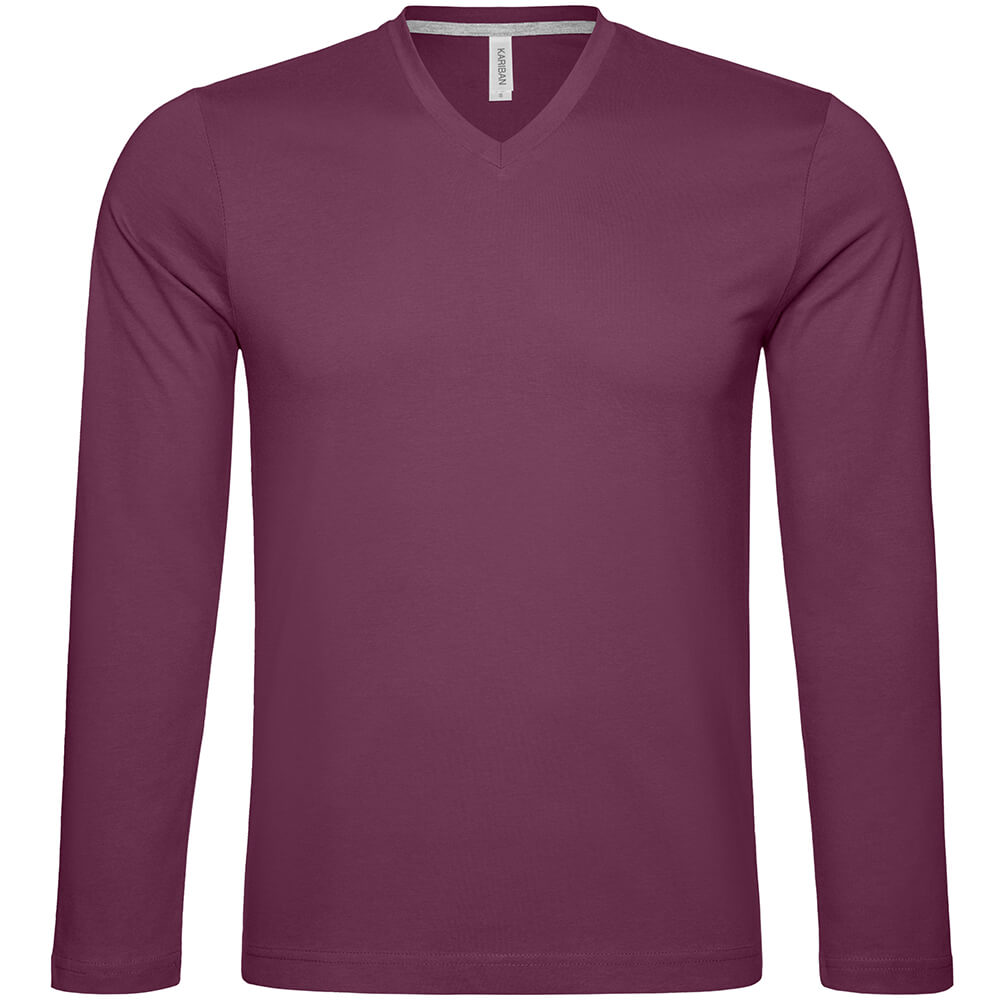 Männer V-Ausschnitt Langarmshirt