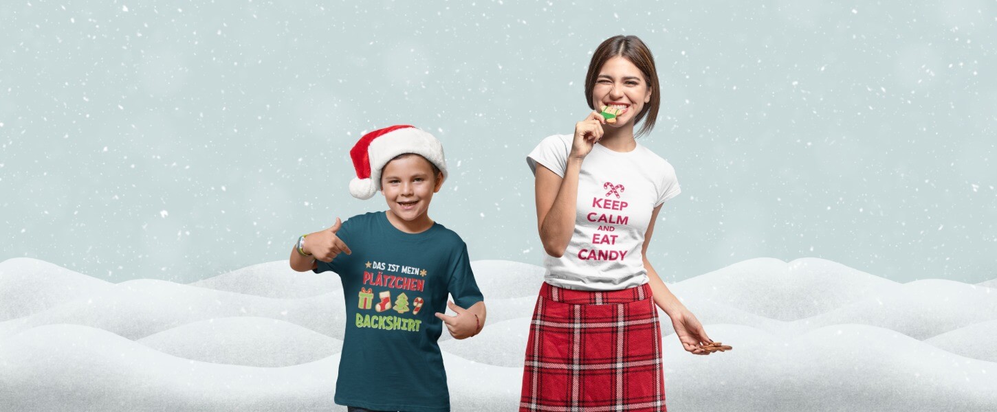 T-Shirts bedrucken Weihnachtsgeschenk