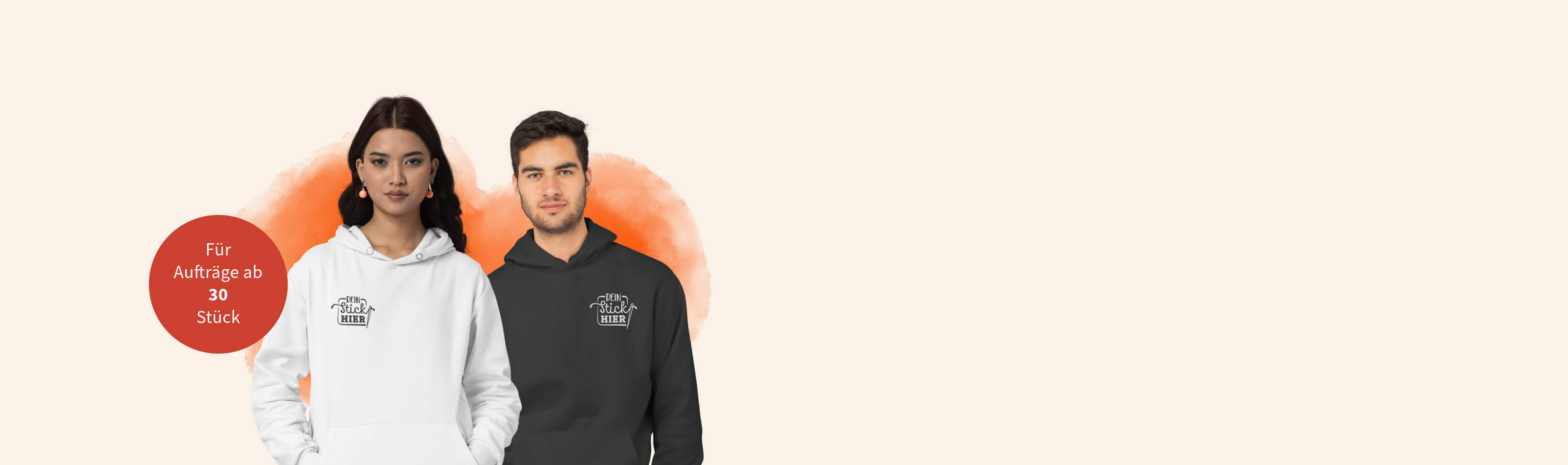 Hoodies und Pullover besticken lassen