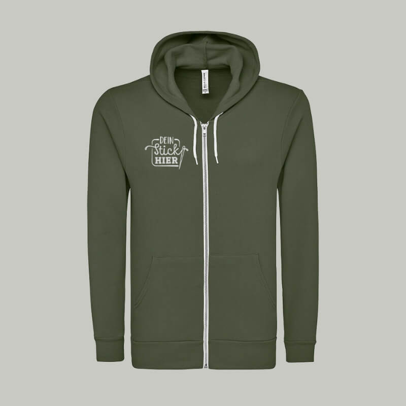 Kapuzen-Sweatjacke hochwertig besticken