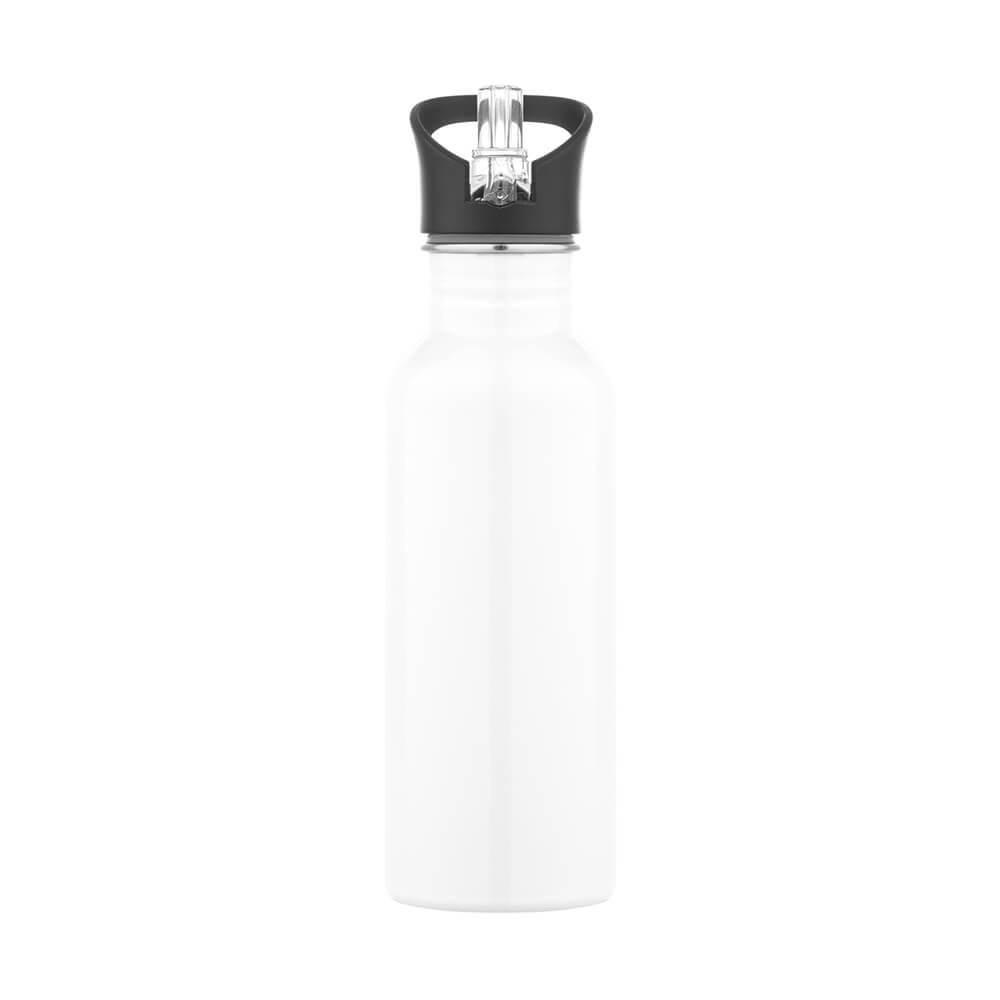 Edelstahl-Trinkflasche mit integriertem Trinkhalm 600 ml (Sublimation)