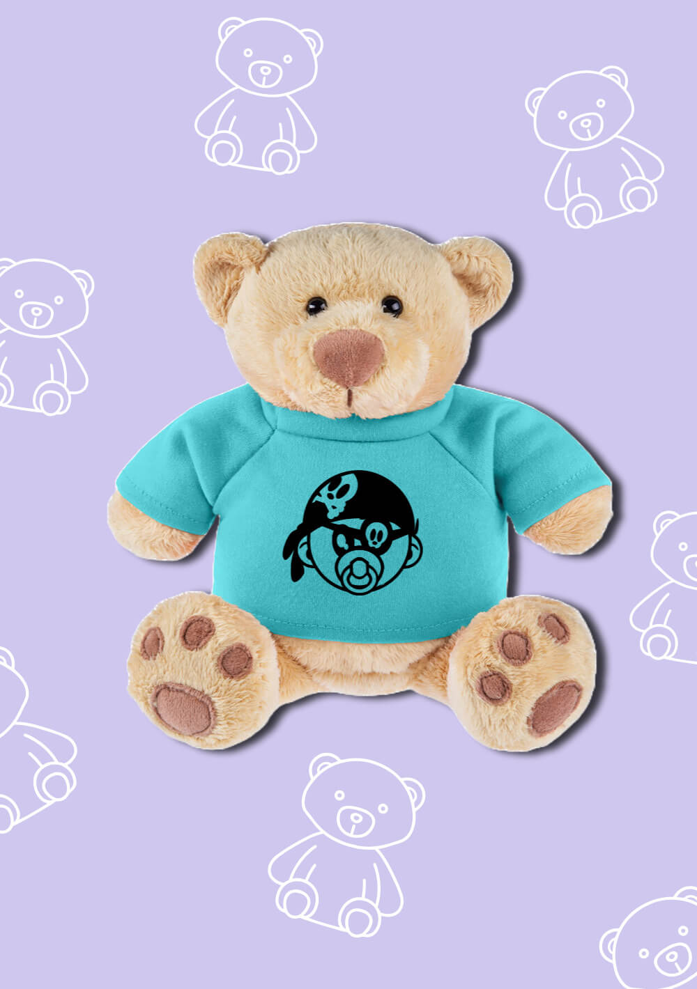 Teddy mit bedrucktem T-Shirt