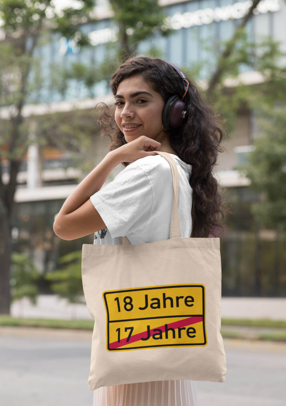 Baumwolltasche zum 18. Geburtstag bedruckt
