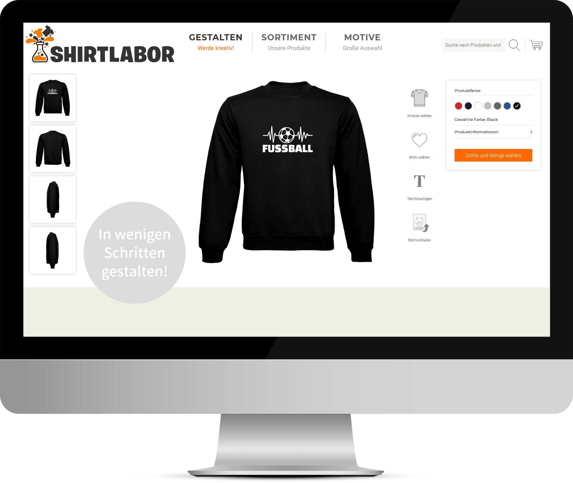 Jetzt Sweatshirt gestalten Wie kann man Sweatshirts selbst gestalten - Wähle Dein Sweatshirt zum Bedrucken