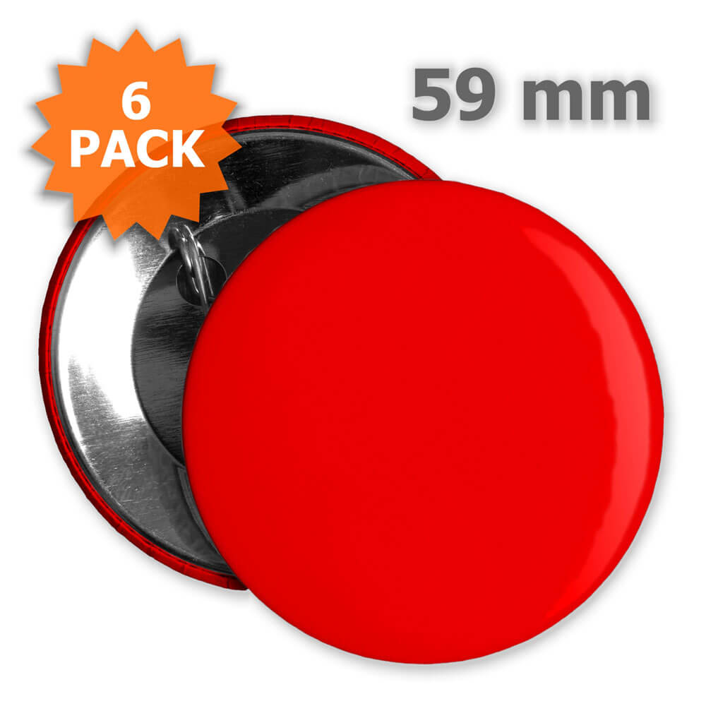 Button 59 mm - 6 Stück Button 59 mm - 6 Stück