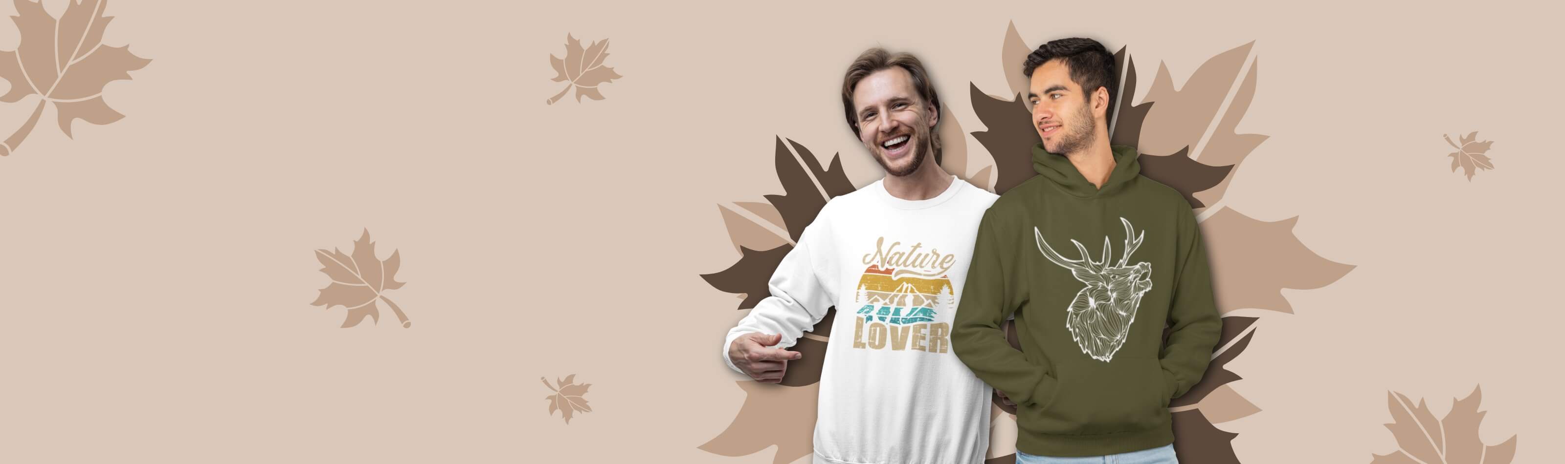 Bedruckte Hoodies mit Natur-Motiven