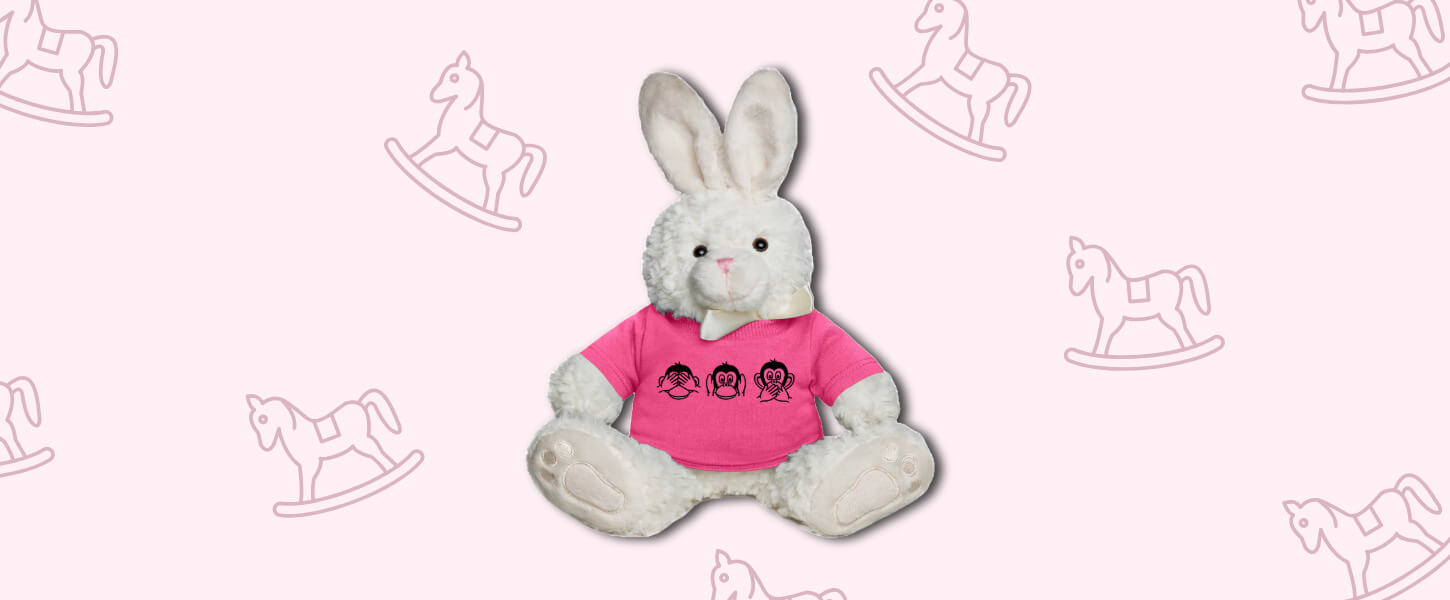 Stoffhase mit Aufdruck selbst gestalten
