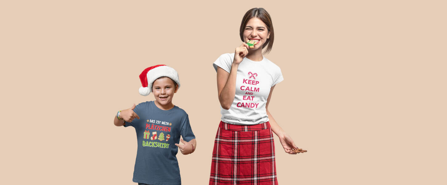 T-Shirts bedrucken Weihnachtsgeschenk