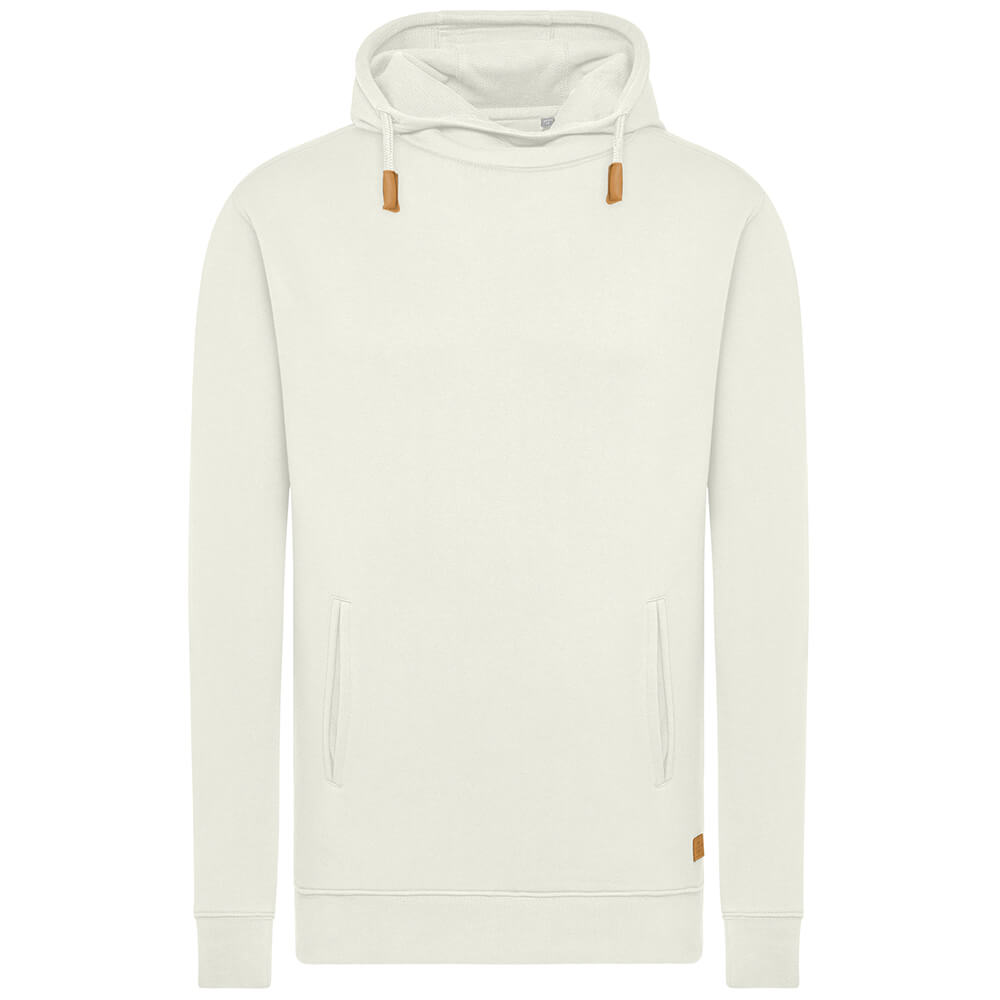 Unisex Bio Kapuzenpullover mit hohem Kragen