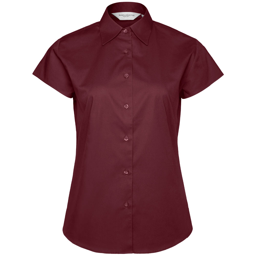 Frauen Stretch Kurzarm-Bluse