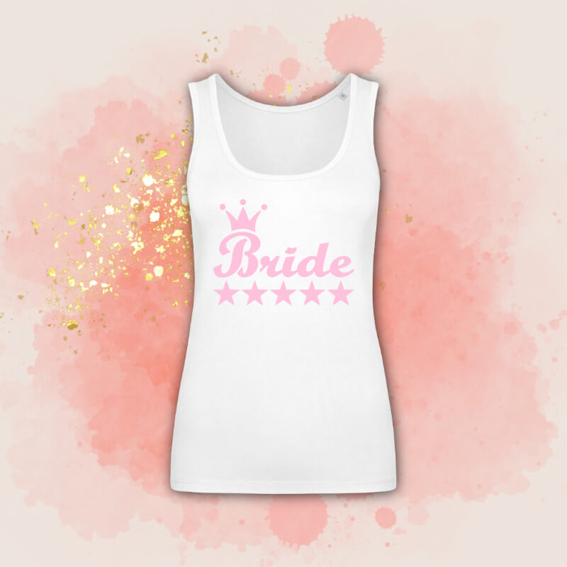 Rosa Tank Top für die Braut - JGA Tops für Frauen