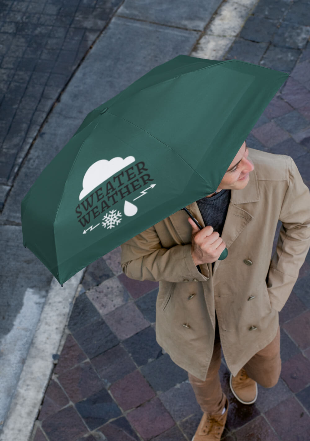 Regenschirm mit Aufdruck