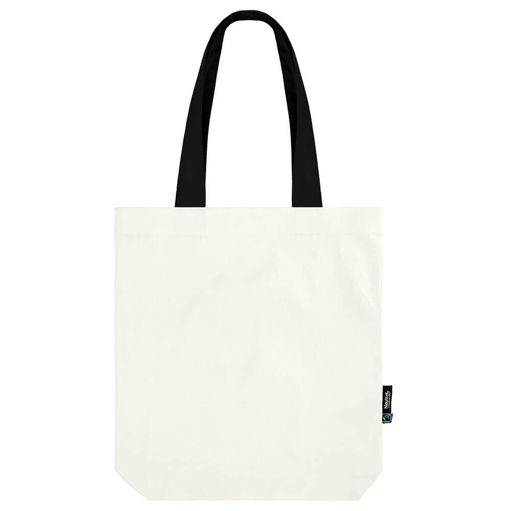 Bio Stoffbeutel mit langen Kontrast Henkeln Fairtrade Bio Stoffbeutel mit langen Kontrast Henkeln Fairtrade
