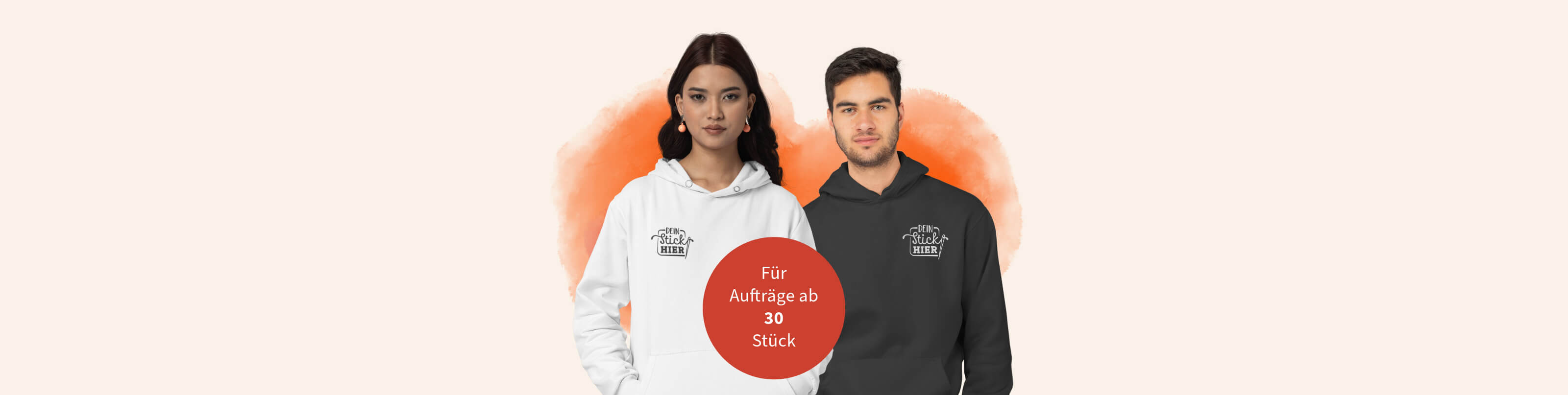 Hoodies und Pullover besticken lassen