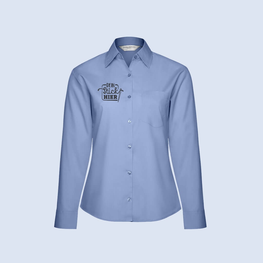 Bestickte Langarm-Bluse