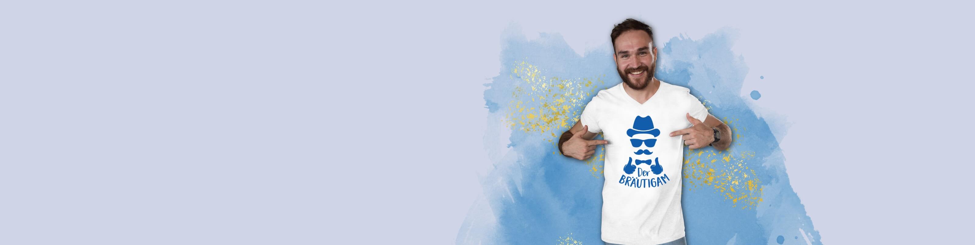 Männer stoßen mit Bier an in JGA Hoodies und Shirts